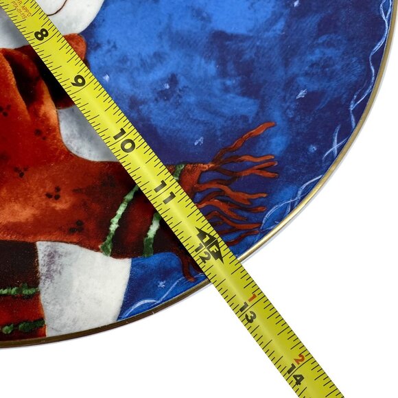 Elaine Thompson Snowman Serving Platter 12 in Christmas Holiday Plate - Picture 4 of 4